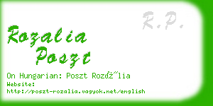 rozalia poszt business card